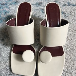 STAUD SANDALS WITH KITTEN HEEL